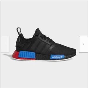 Adidas Originals NMD R1 Core Black / Lush Red Boost Running Shoes Size 6 FX4352